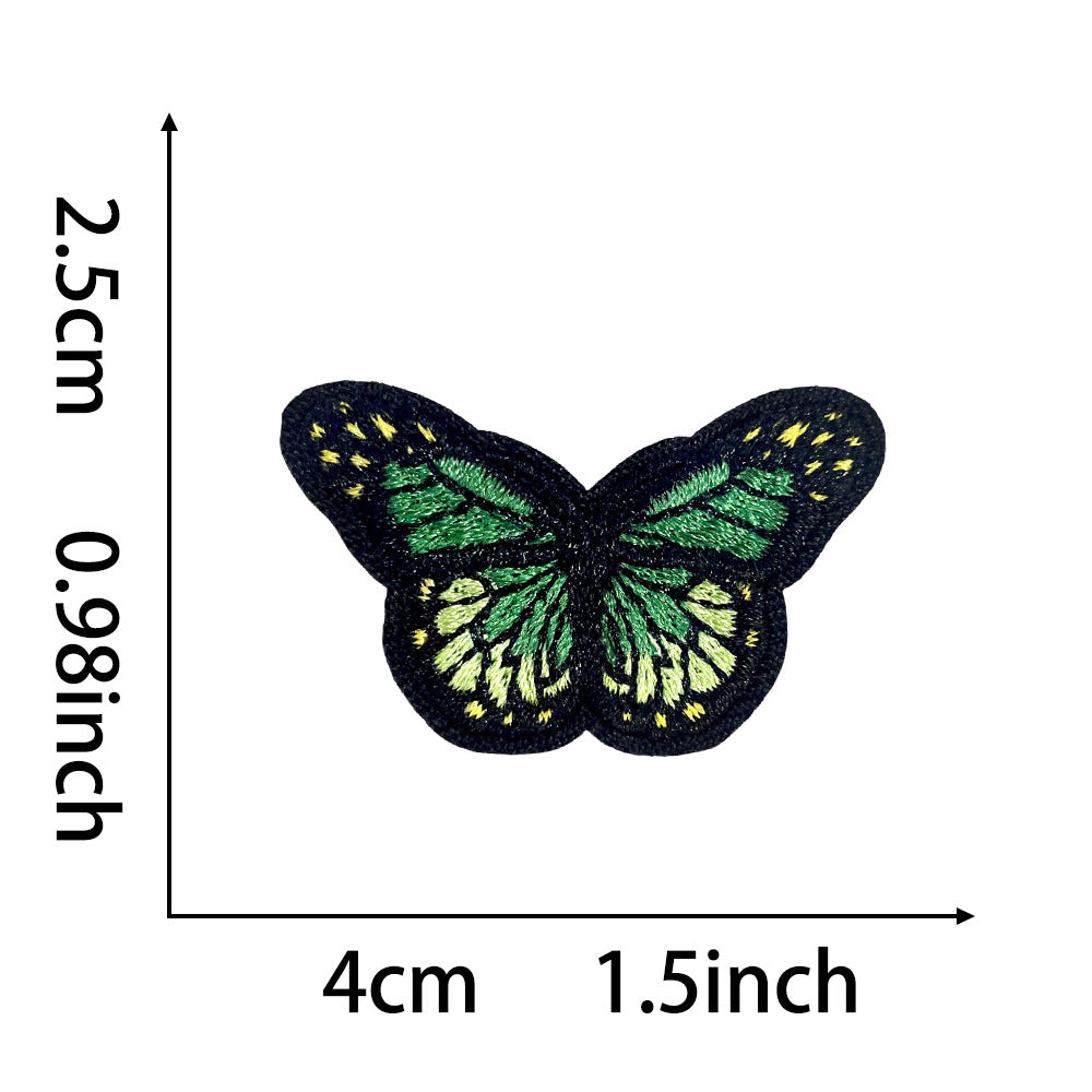 Wholesale Colorful embroidered butterfly patch